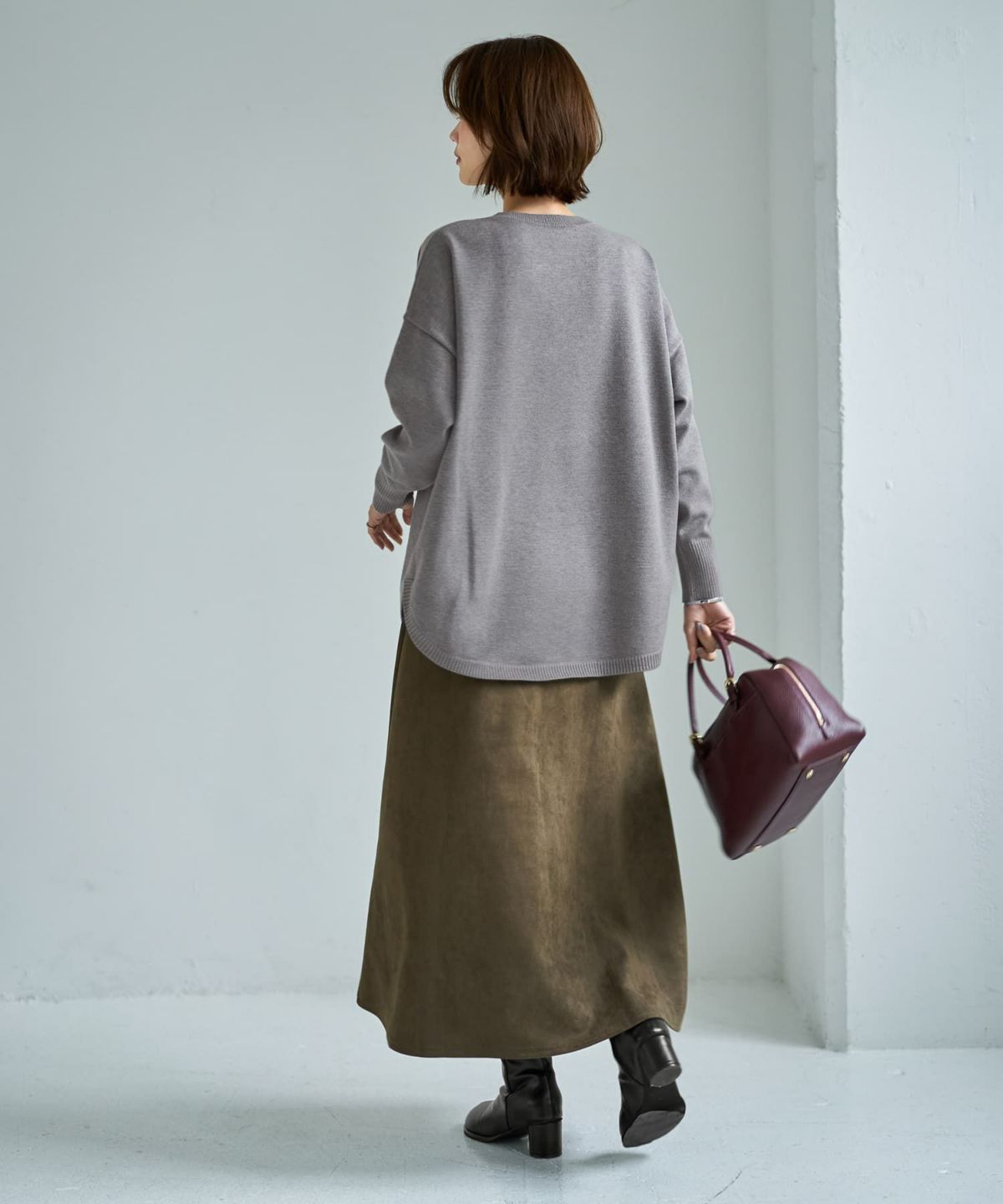 着用イメージ 167cm グレー