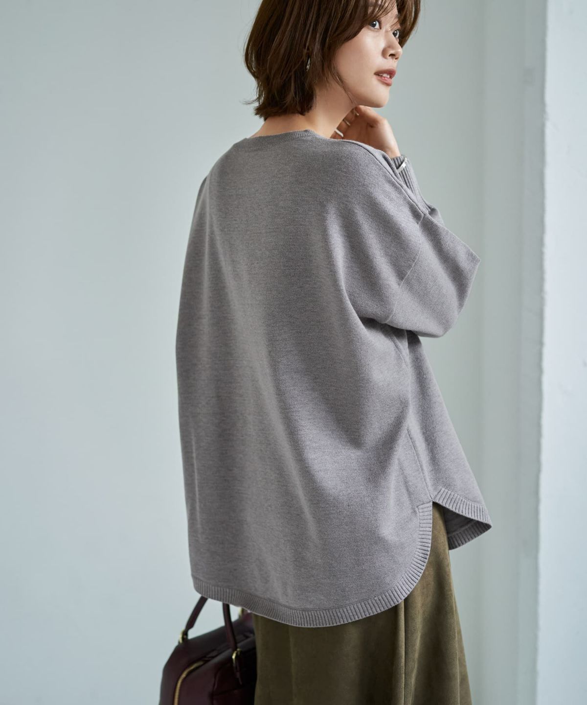 着用イメージ 167cm グレー