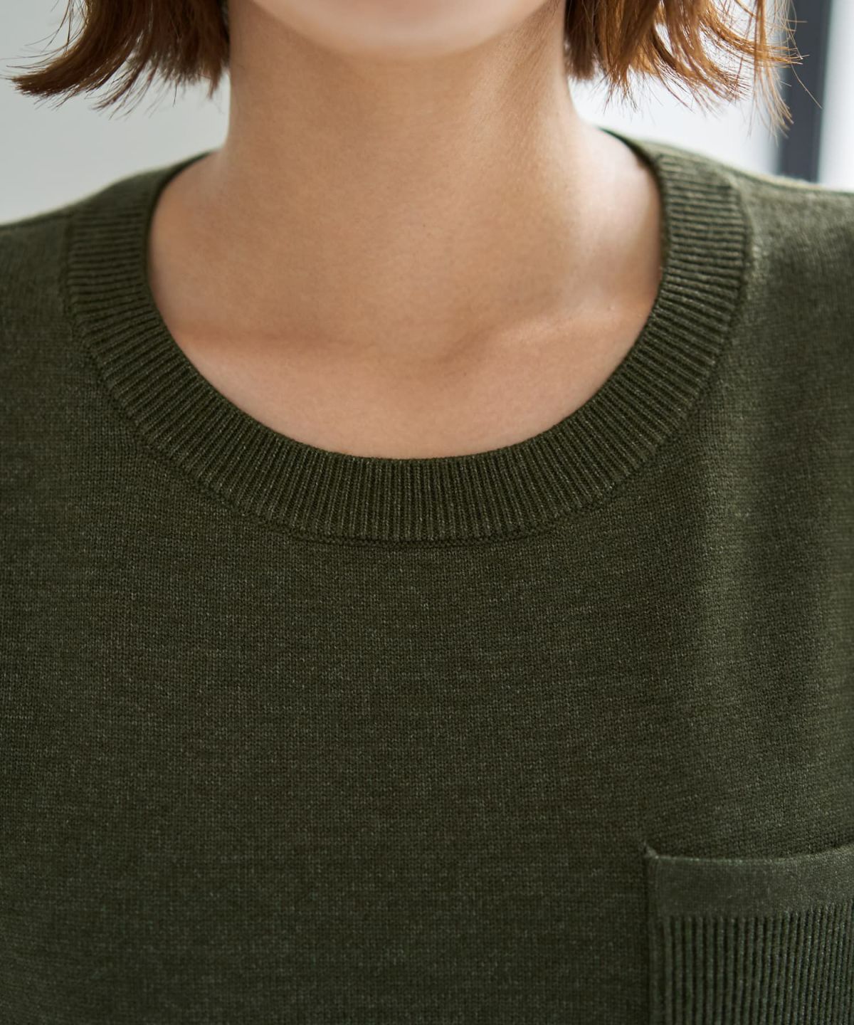 着用イメージ 167cm カーキ