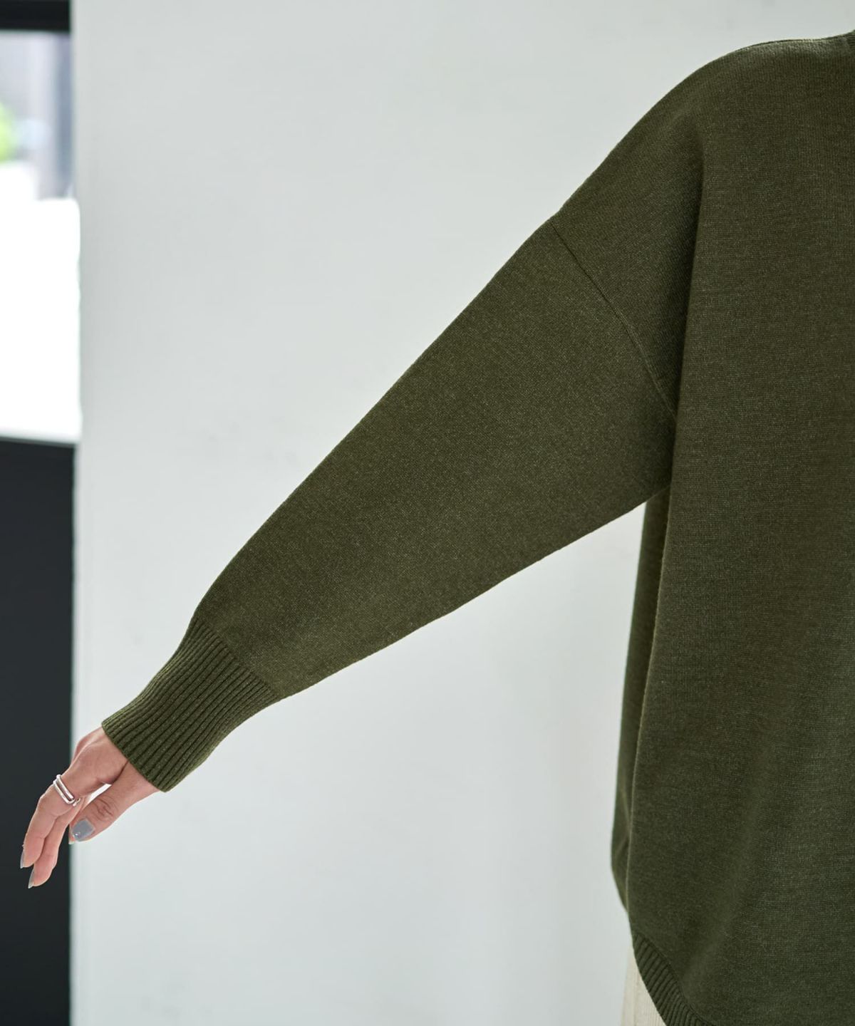 着用イメージ 167cm カーキ