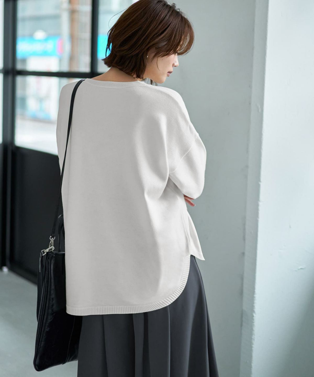 着用イメージ 167cm ホワイト