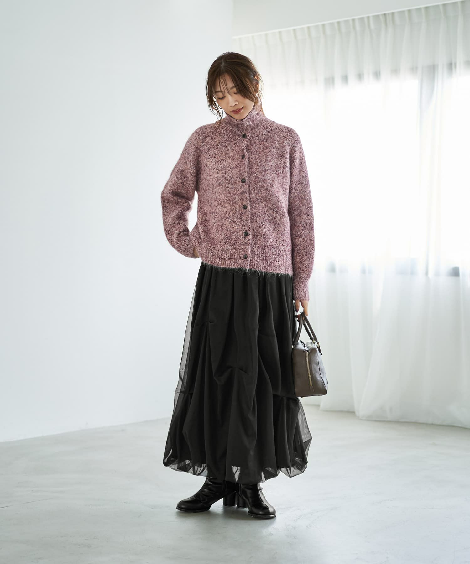 着用イメージ 166cm ピンクミックス