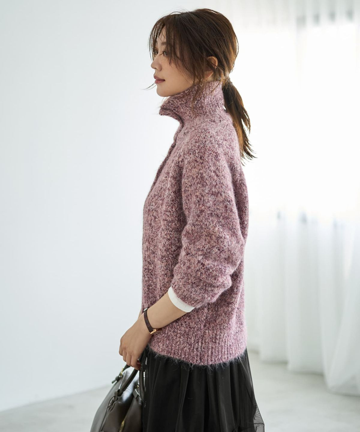 着用イメージ 166cm ピンクミックス