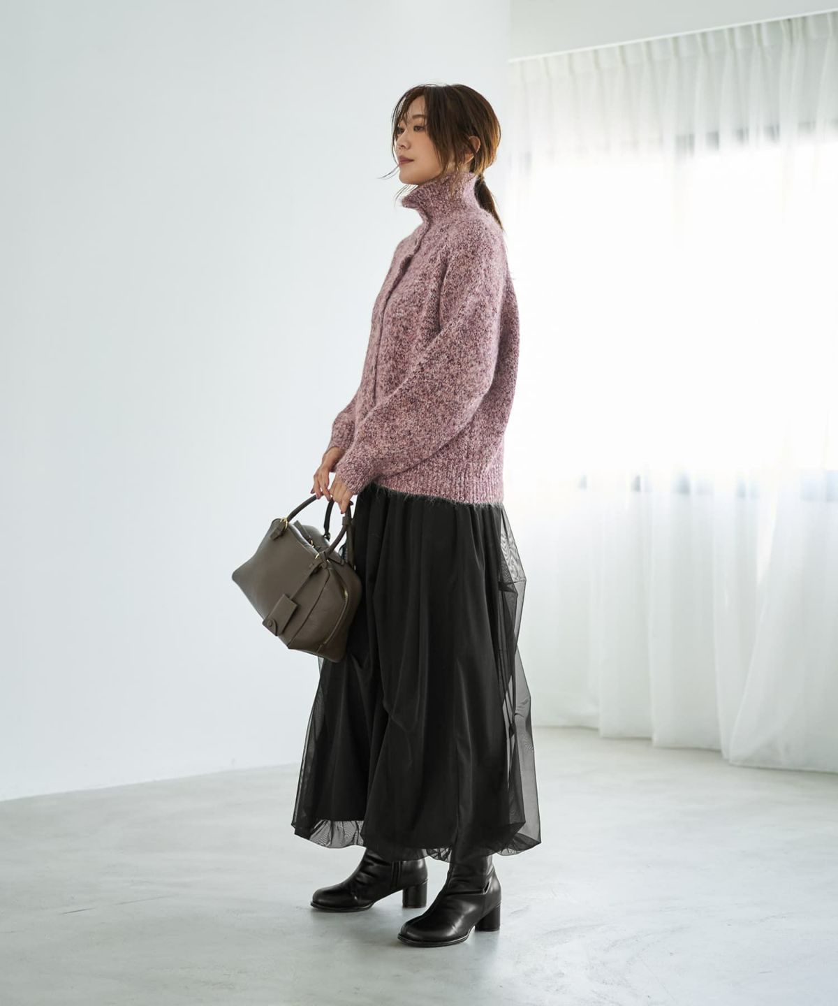 着用イメージ 166cm ピンクミックス