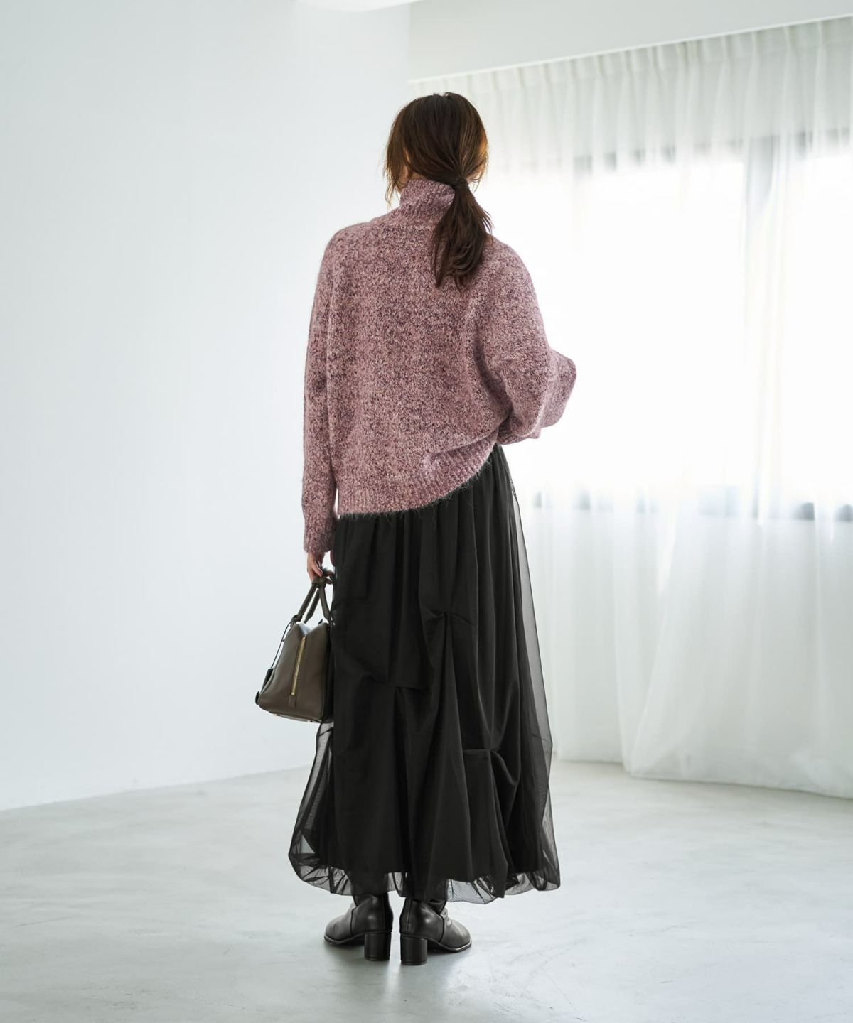 着用イメージ 166cm ピンクミックス