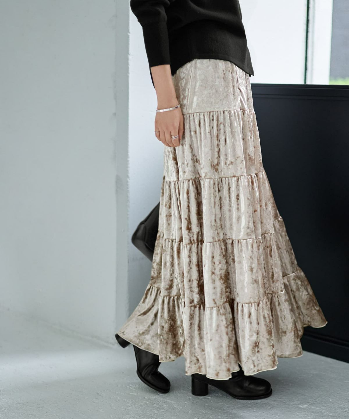 着用イメージ 167cm グレージュ 02サイズ