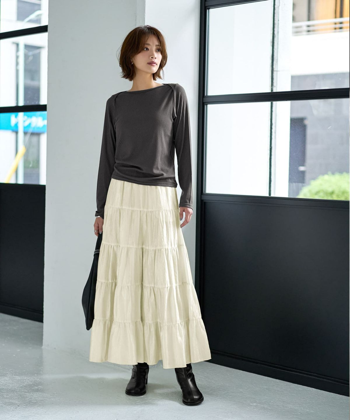 着用イメージ 167cm クリーム 02サイズ