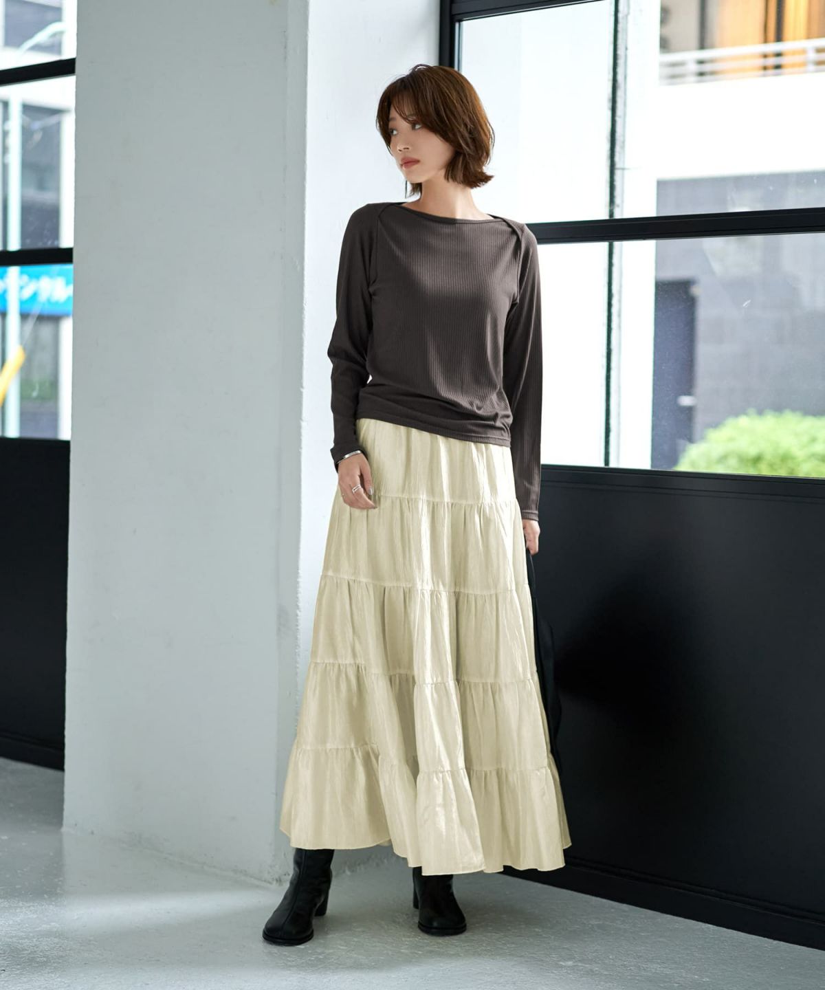 着用イメージ 167cm クリーム 02サイズ