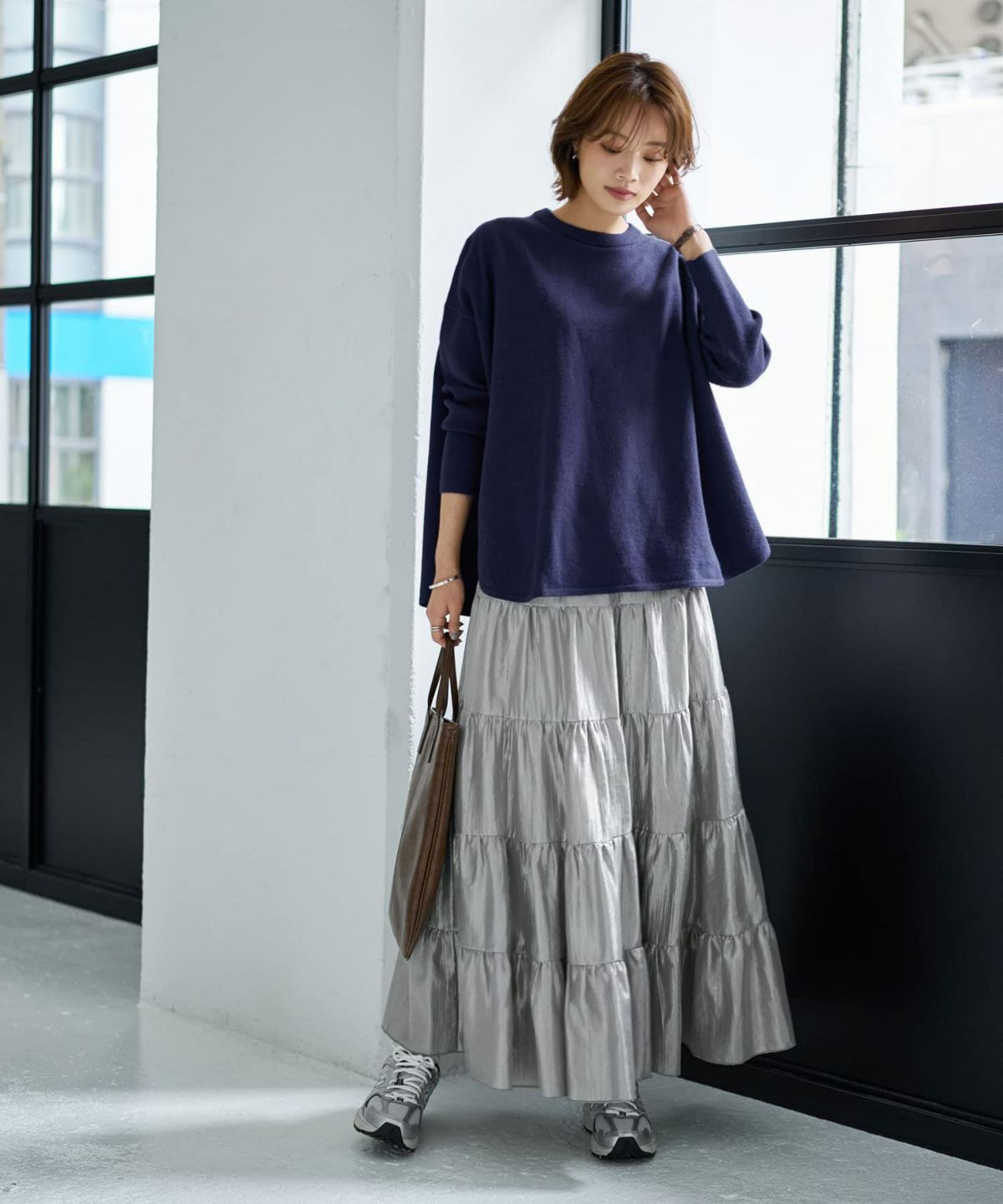 着用イメージ 167cm ライトグレー 02サイズ