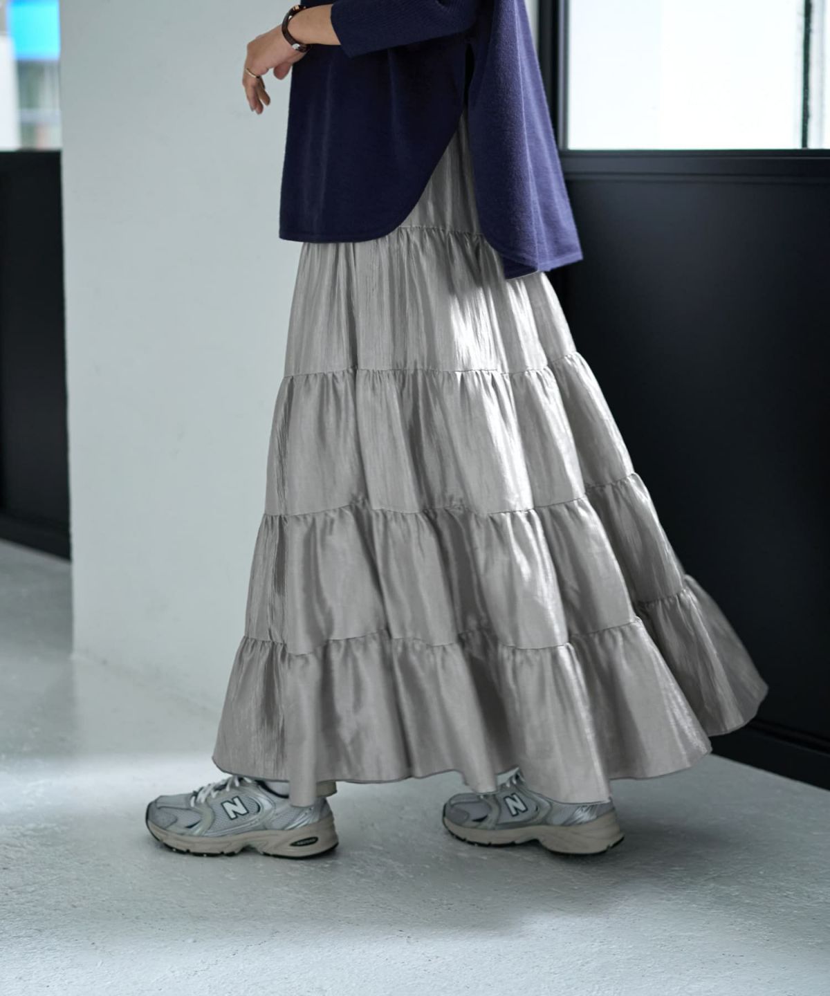 着用イメージ 167cm ライトグレー 02サイズ