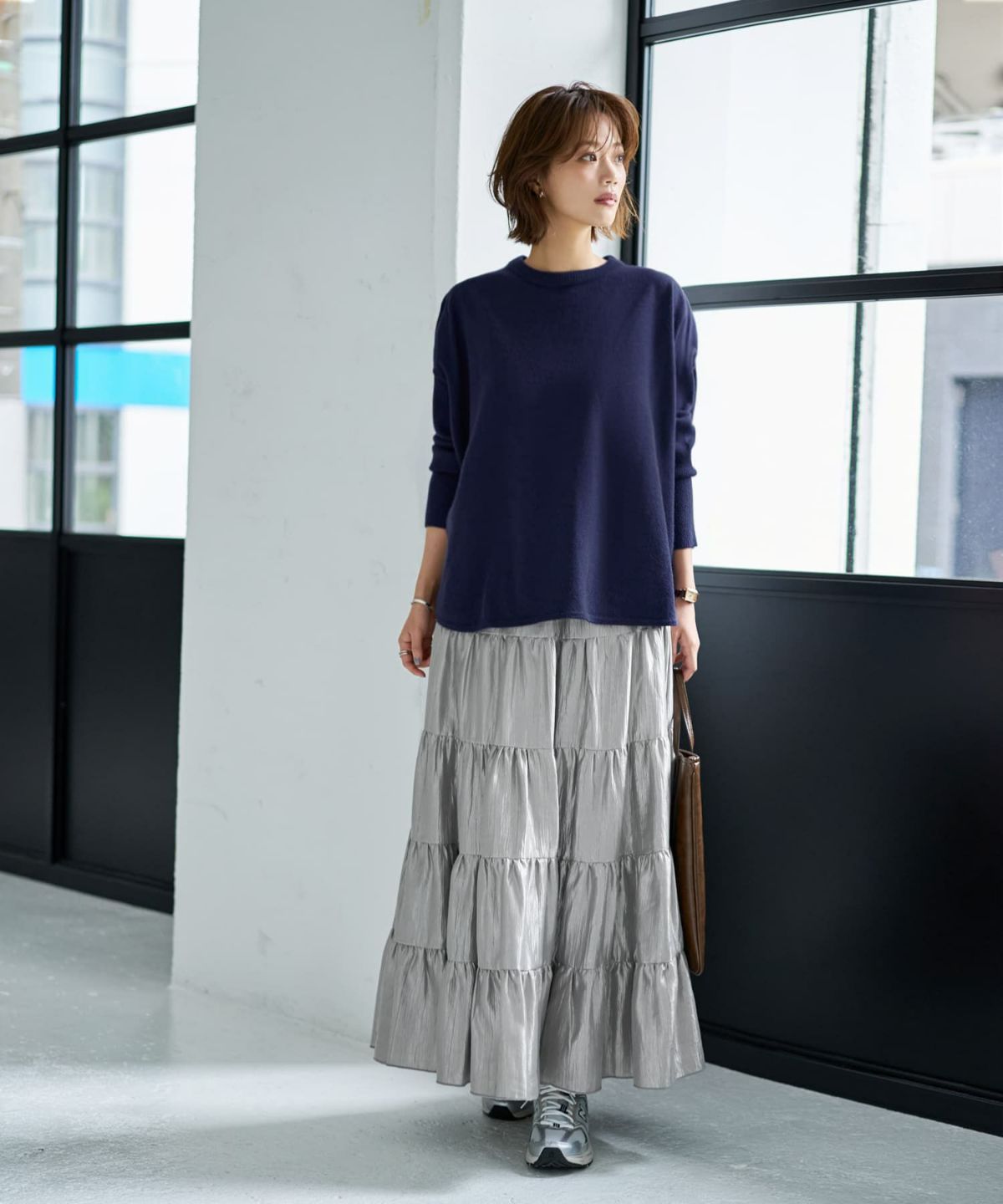 着用イメージ 167cm ライトグレー 02サイズ