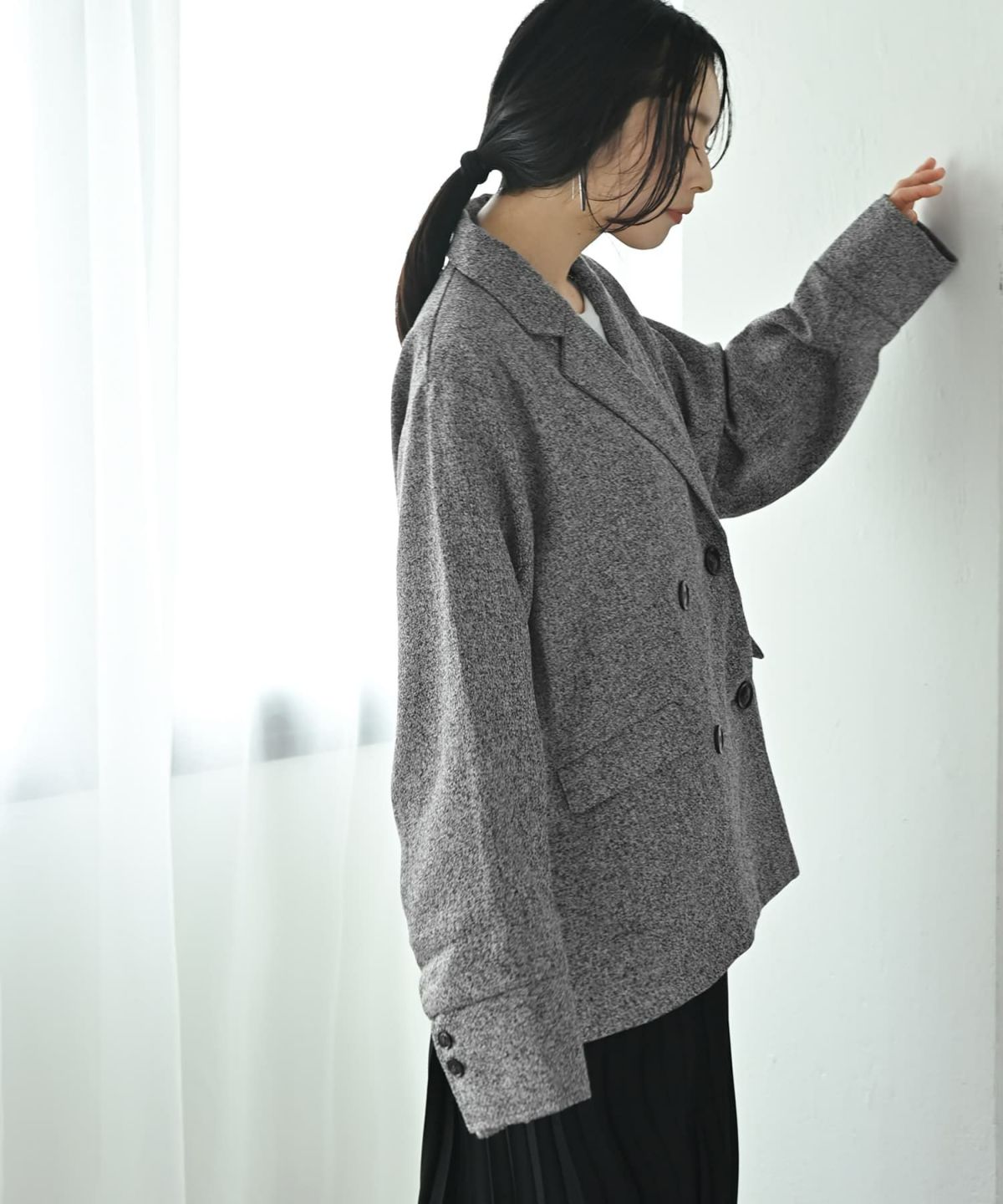 着用イメージ 167cm グレー