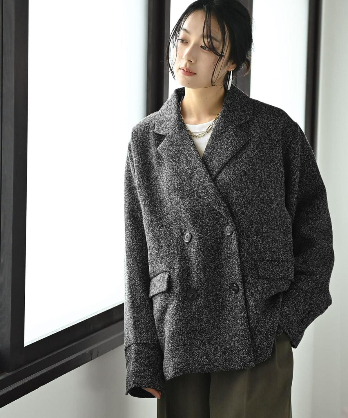 着用イメージ 167cm ブラック