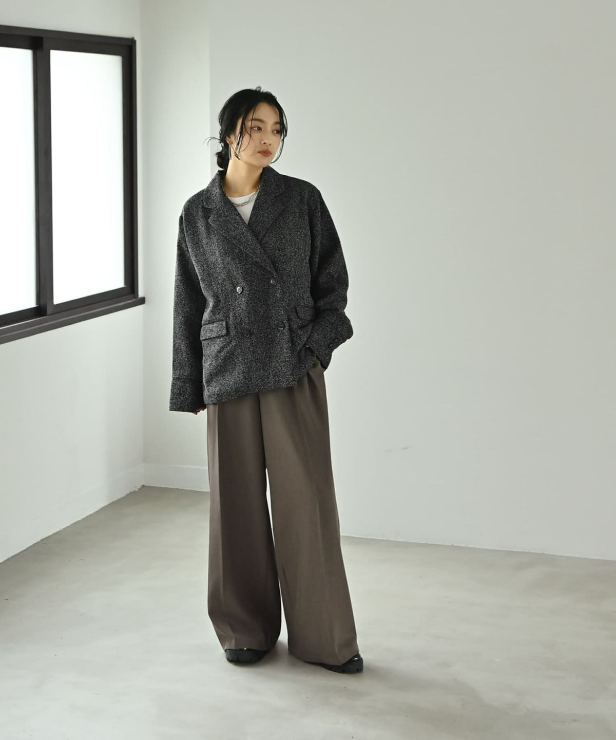 着用イメージ 167cm ブラック