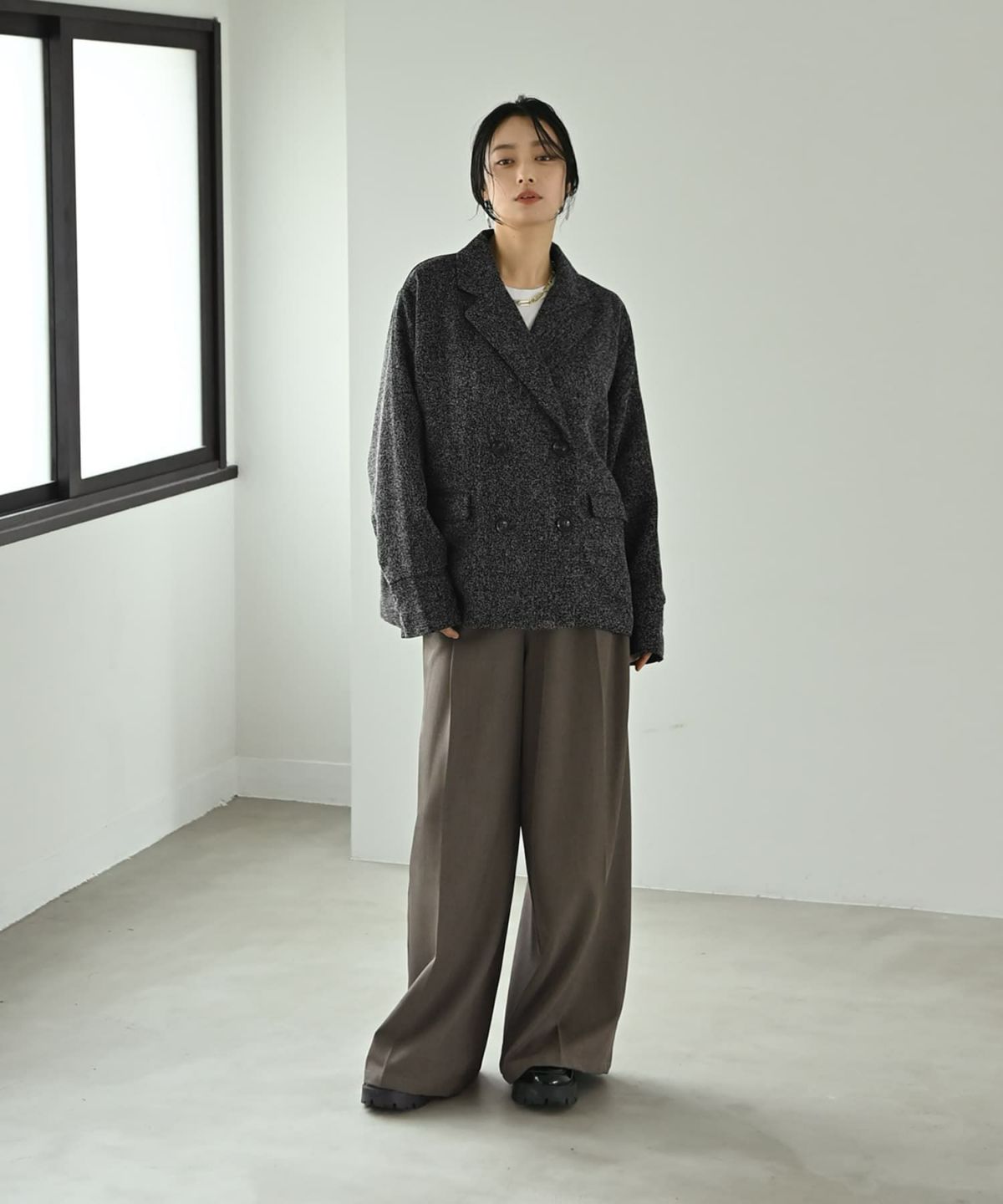 着用イメージ 167cm ブラック