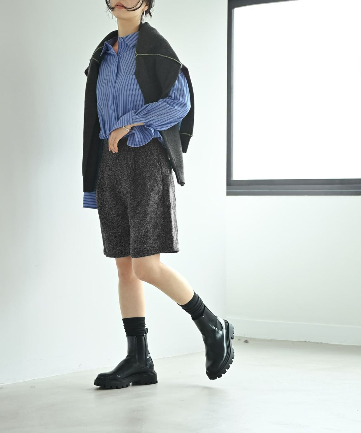 着用イメージ 167cm ブラック