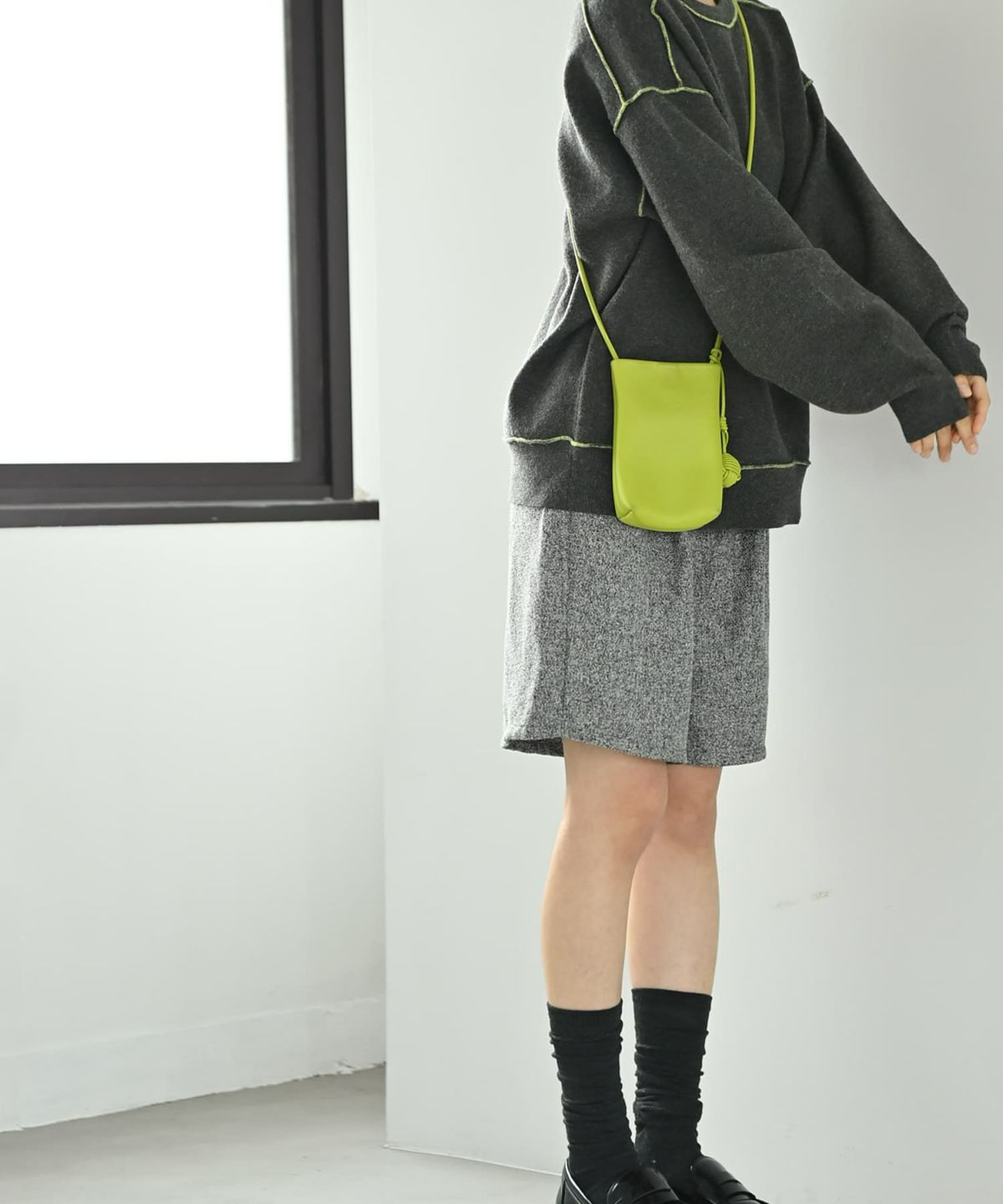 着用イメージ 167cm グレー