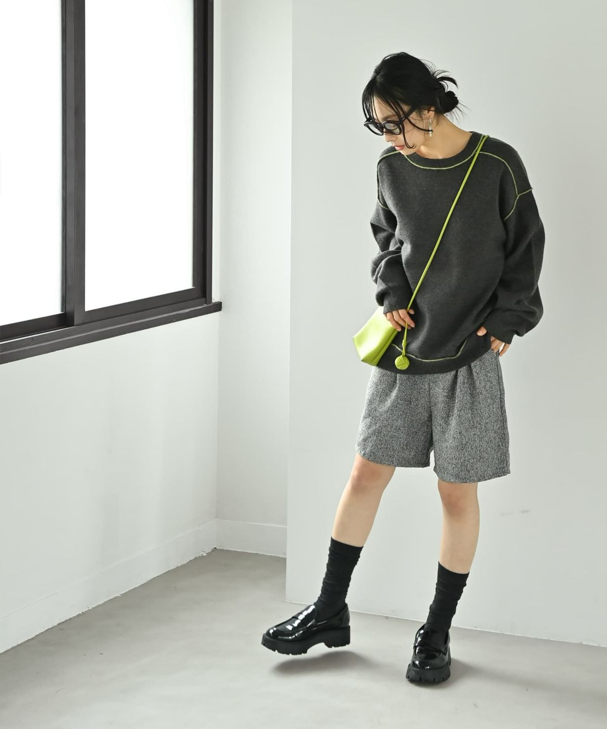 着用イメージ 167cm グレー