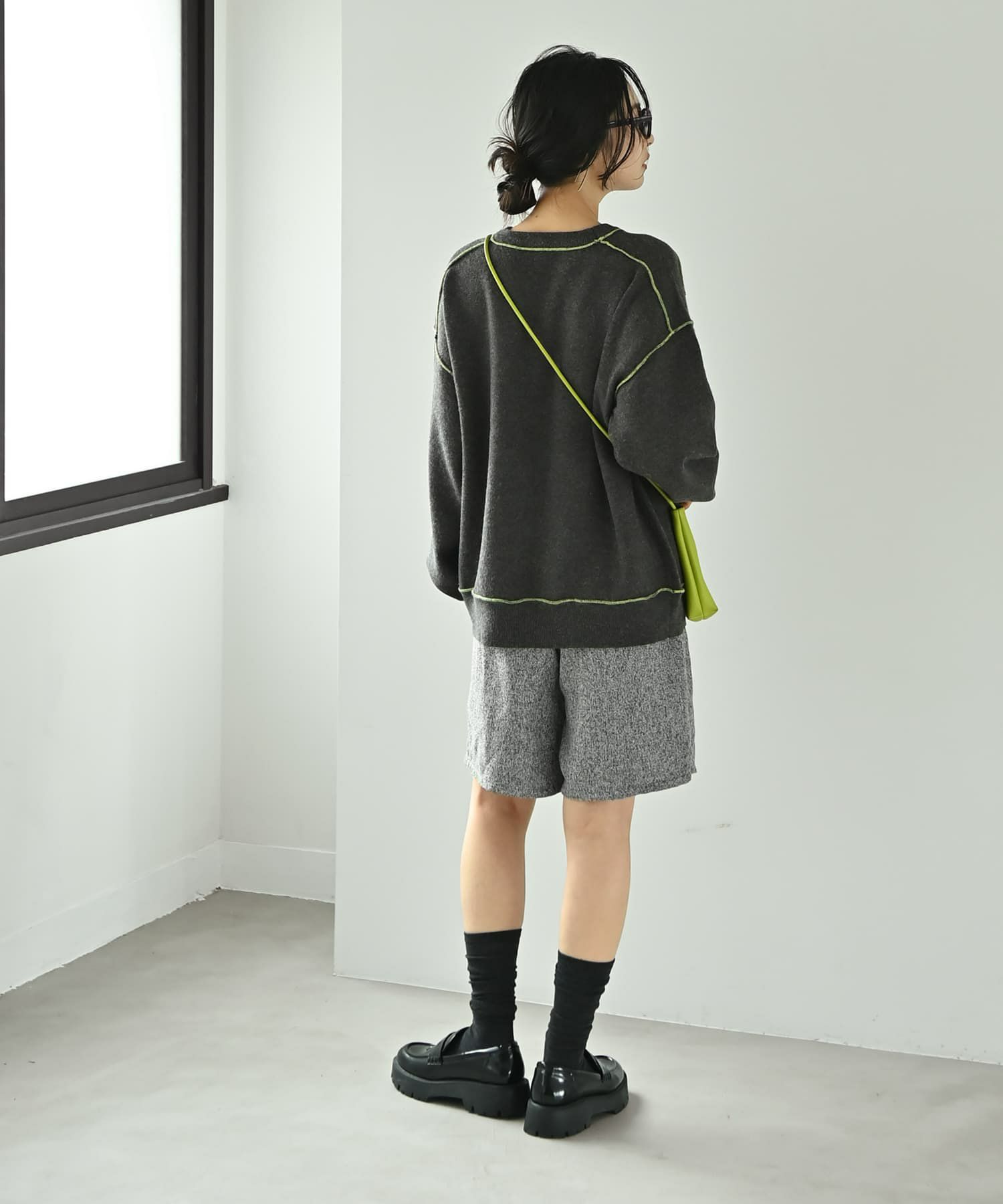 着用イメージ 167cm グレー