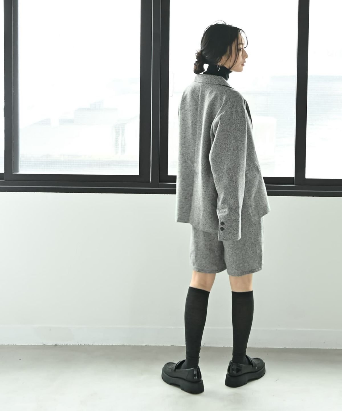 着用イメージ 167cm グレー