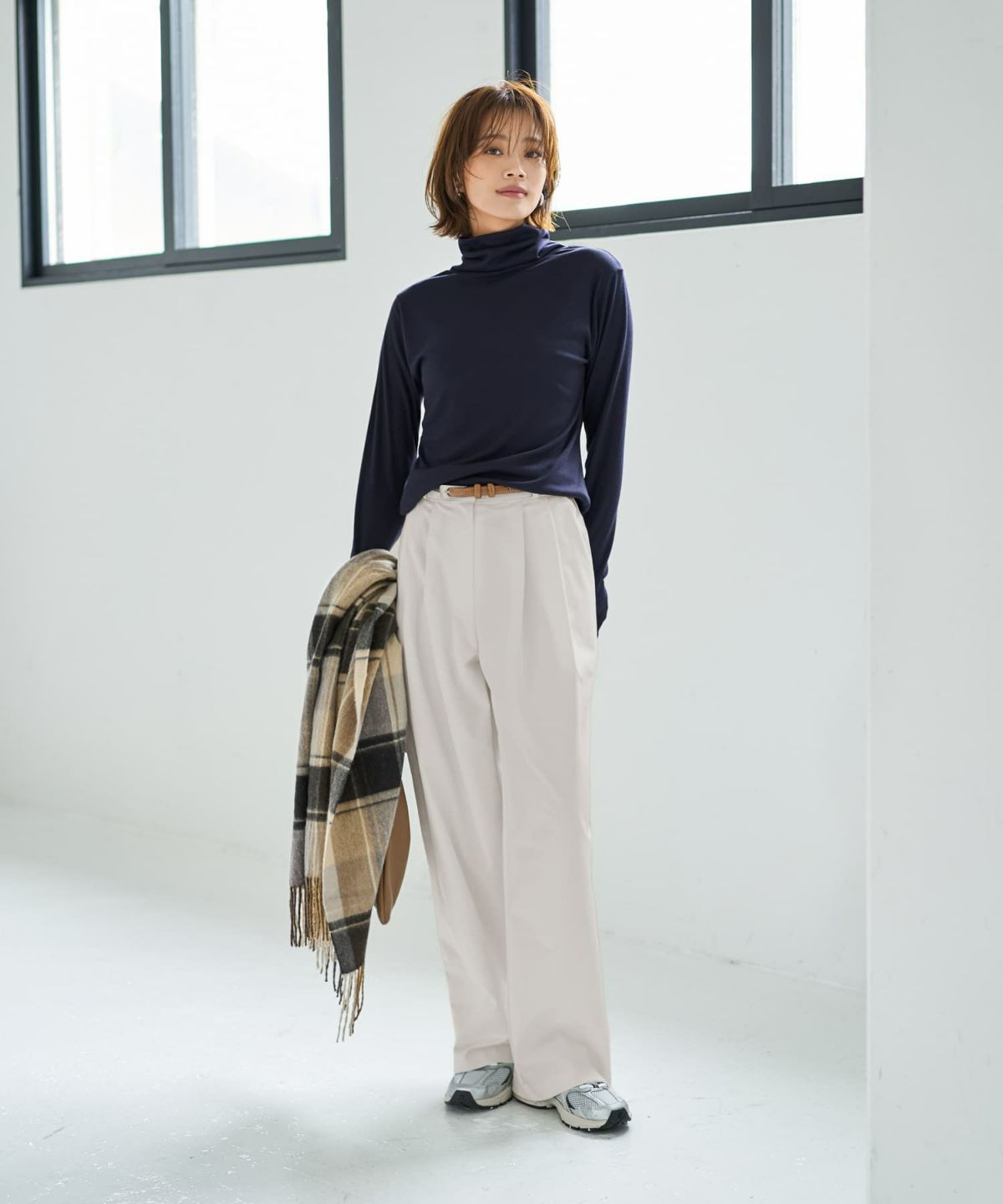 着用イメージ 167cm ネイビー