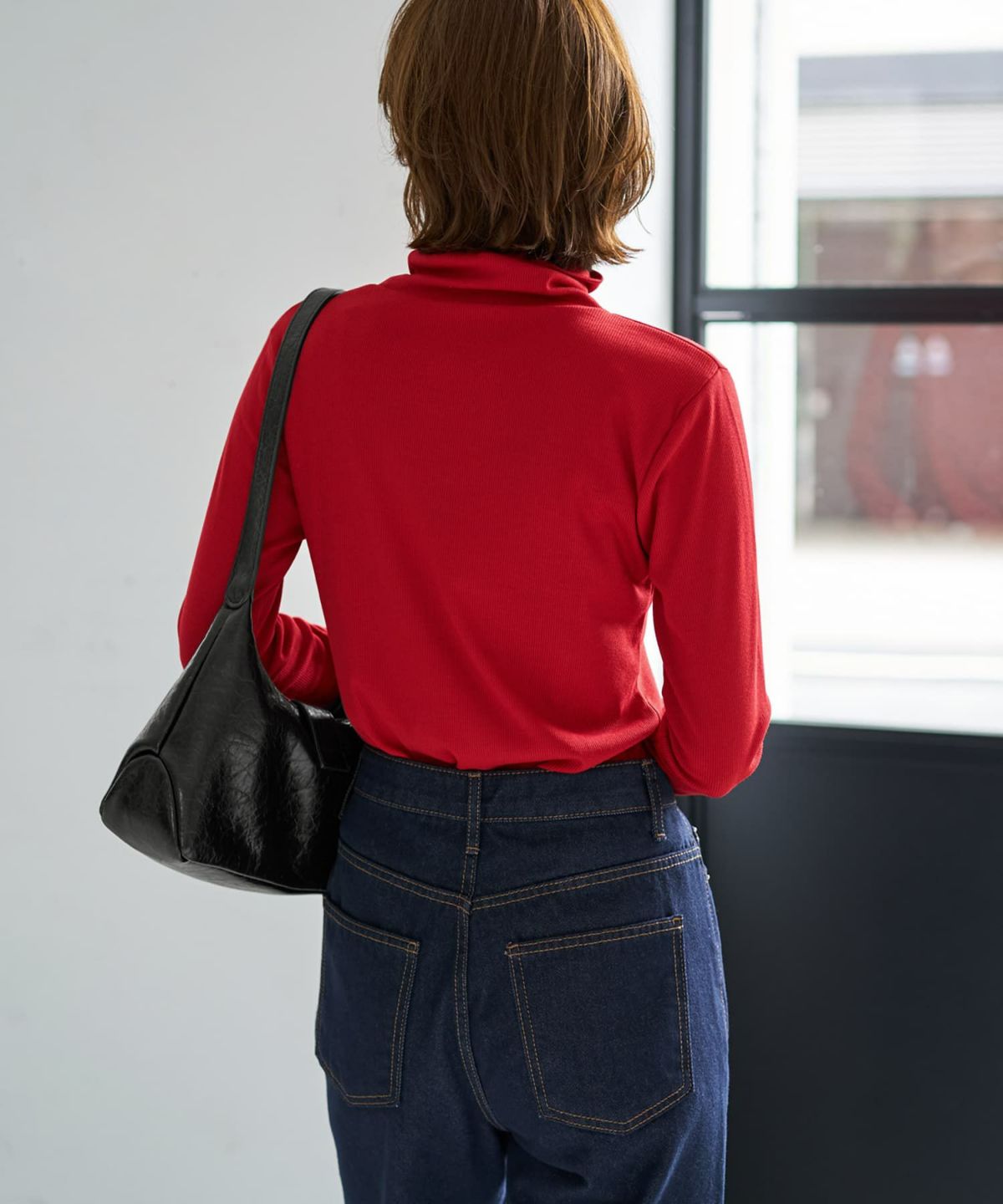 着用イメージ 167cm レッド