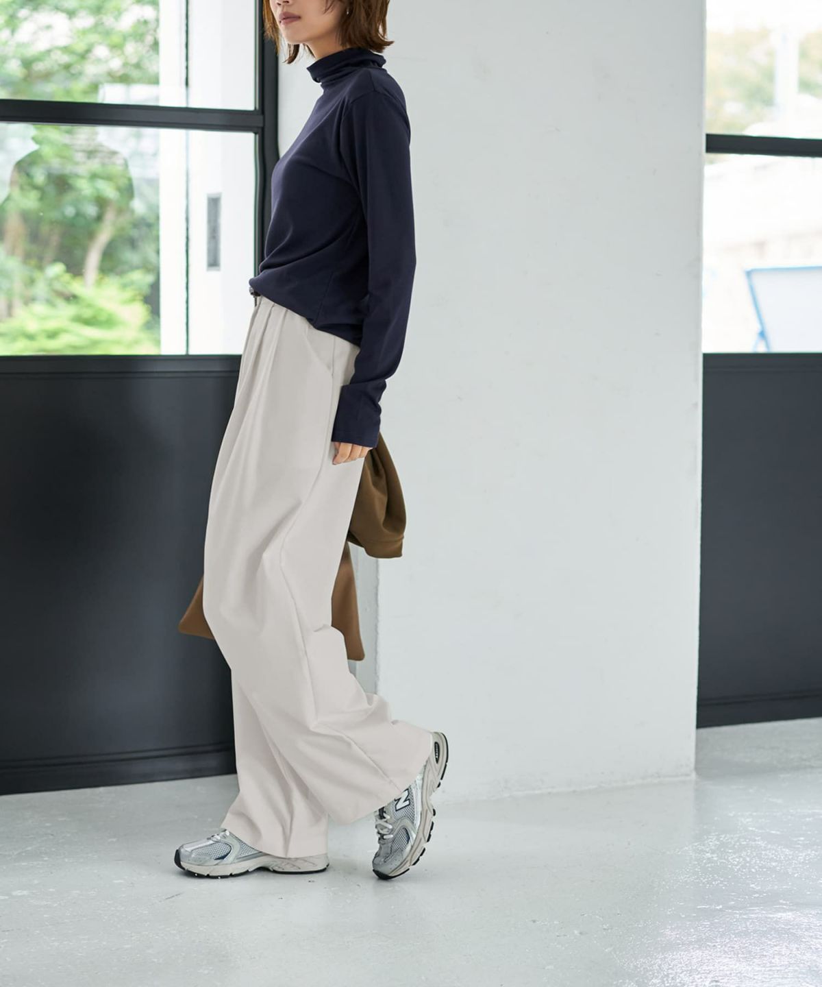 着用イメージ 167cm ネイビー