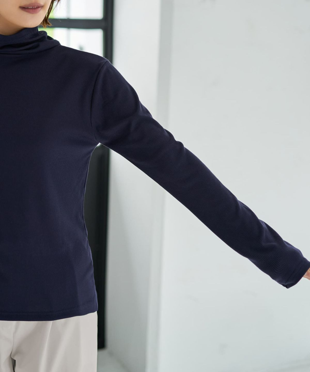 着用イメージ 167cm ネイビー