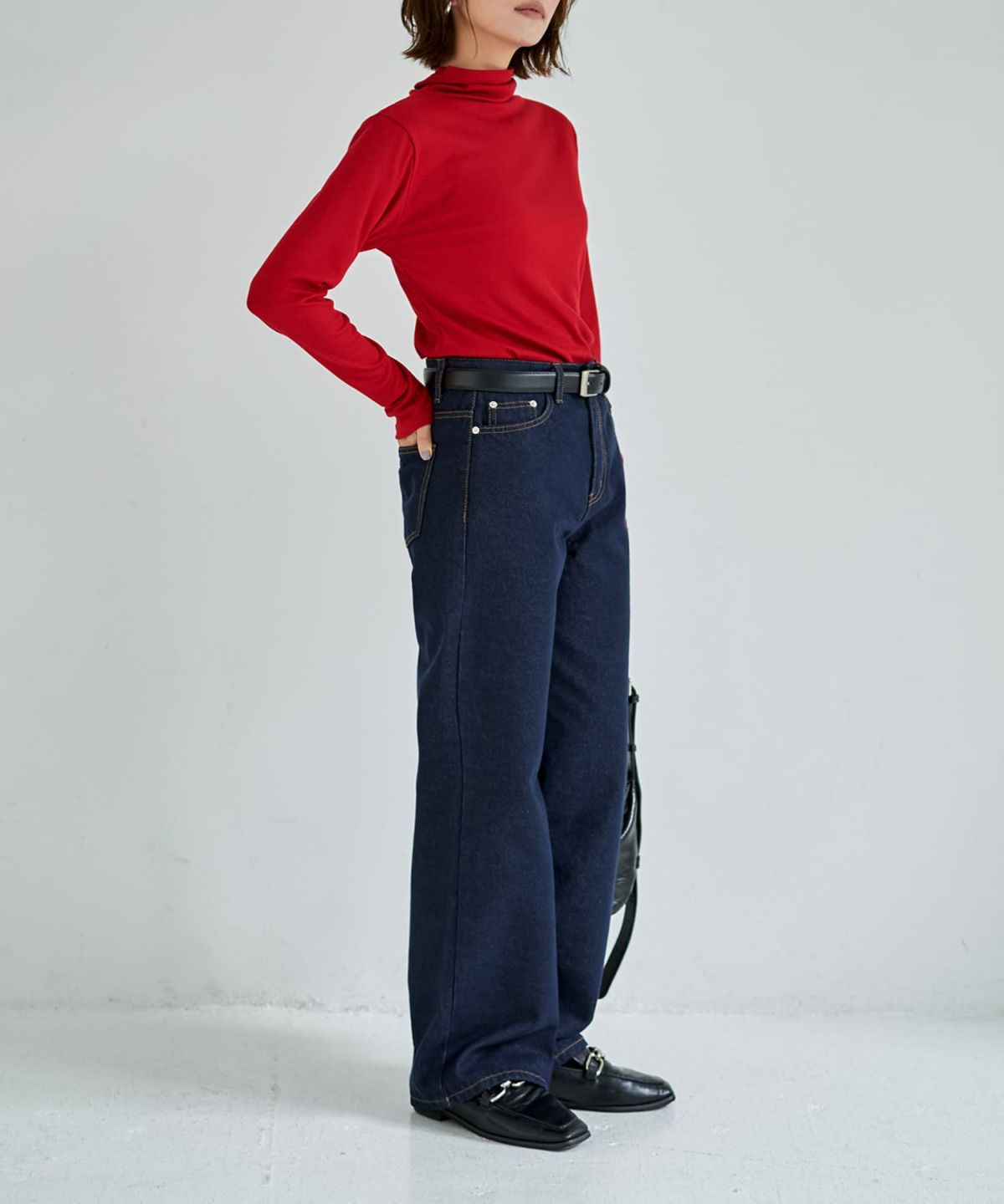 着用イメージ 167cm レッド 