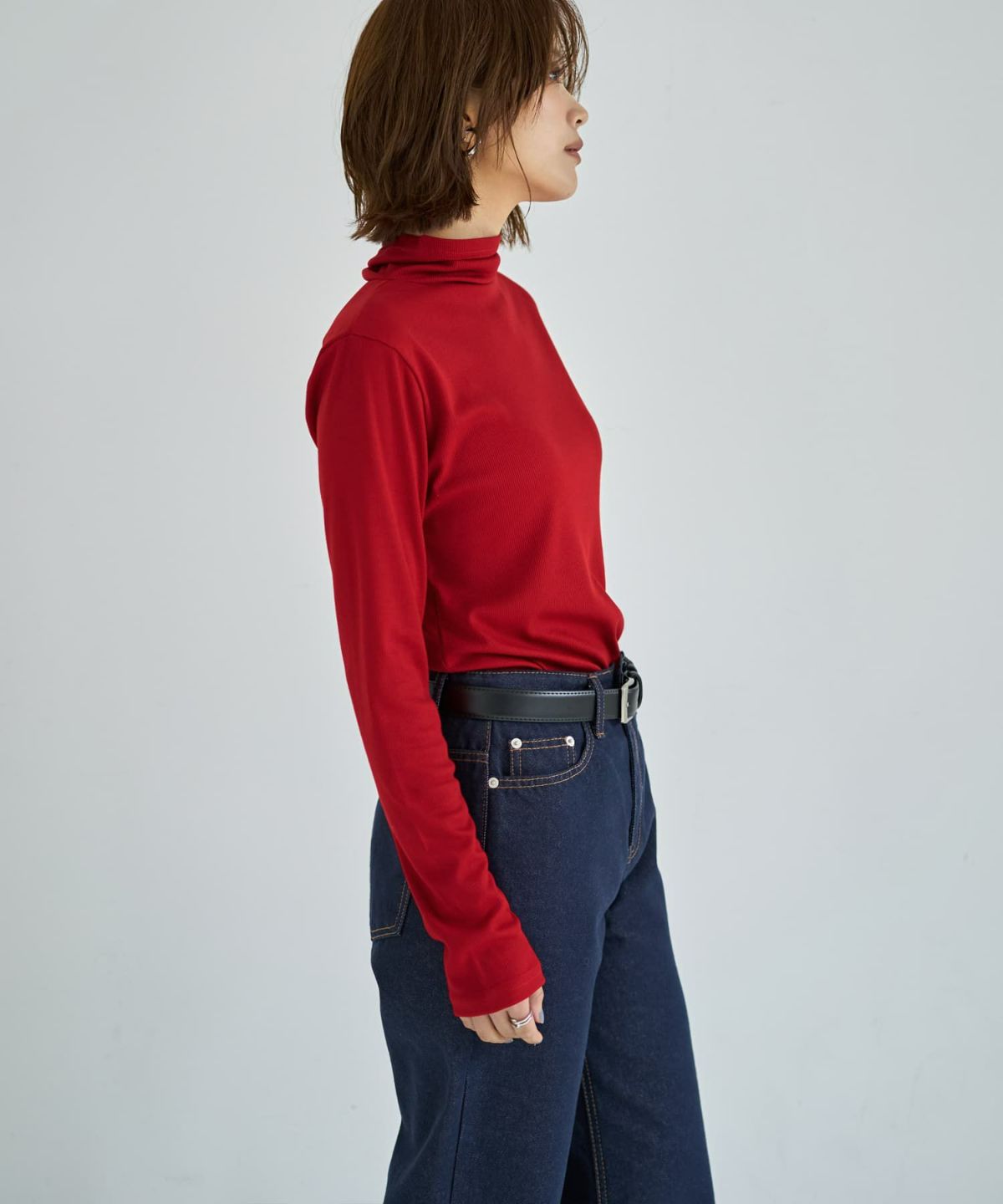 着用イメージ 167cm レッド 