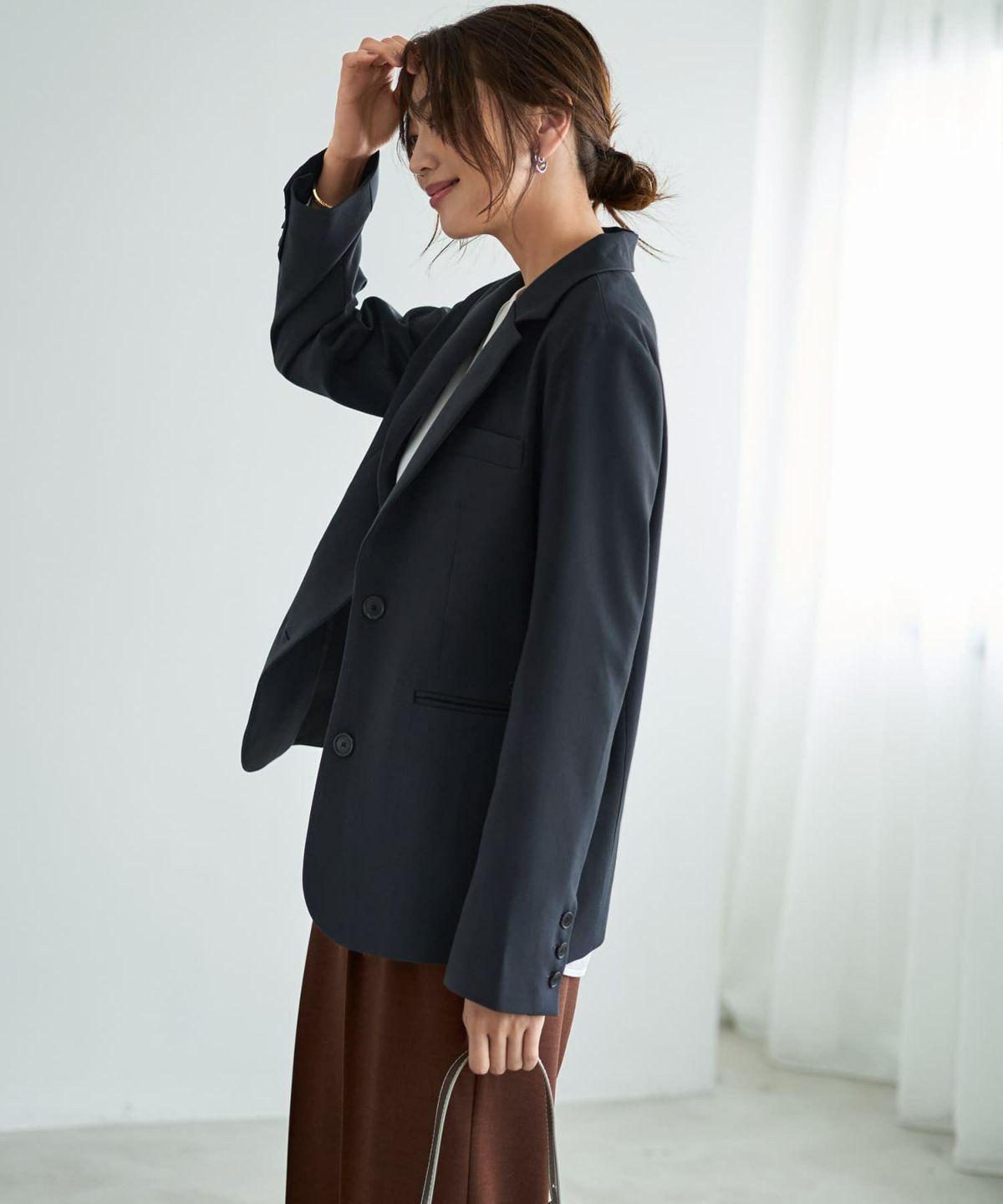 着用イメージ 166cm ミッドナイト