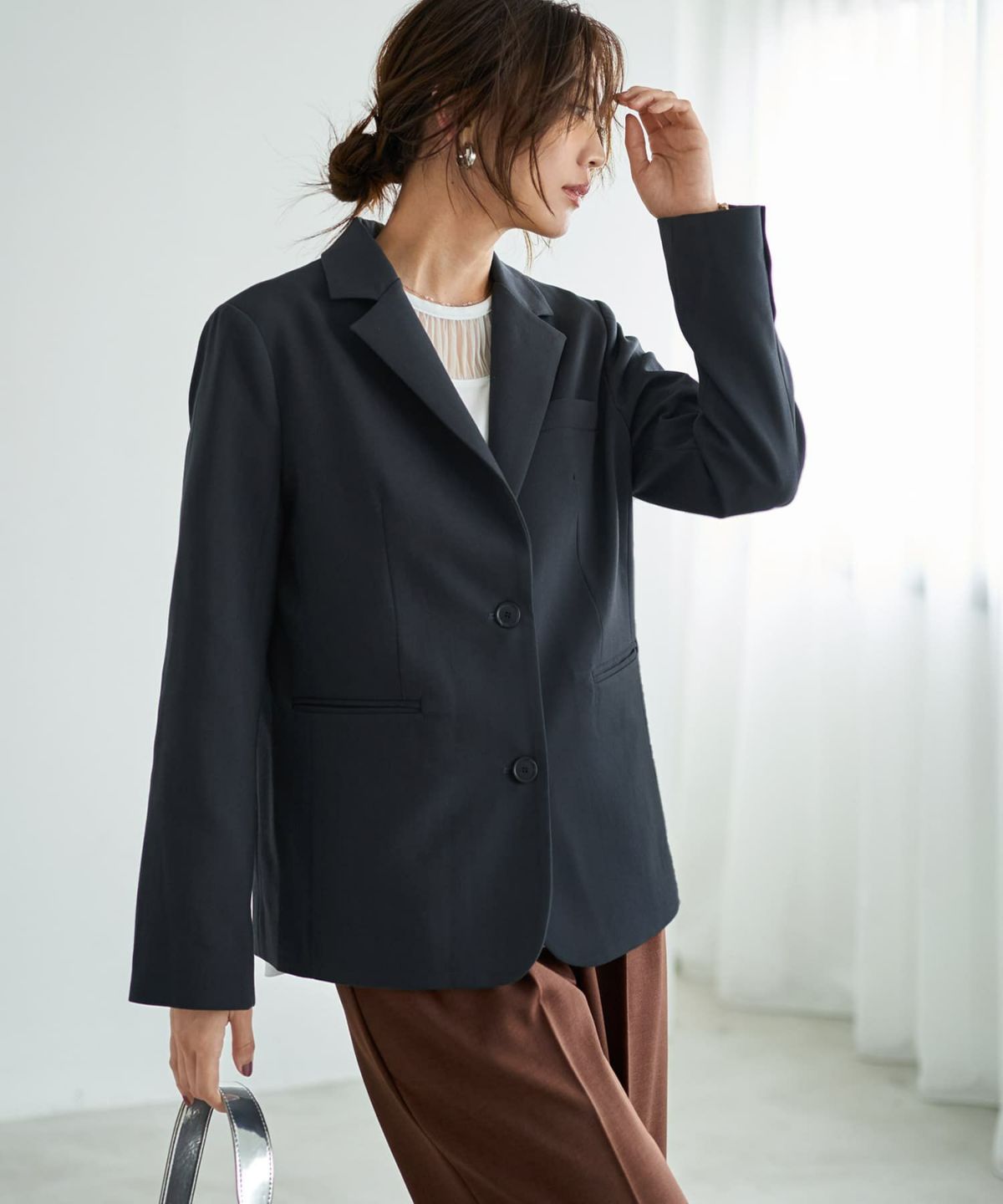 着用イメージ 166cm ミッドナイト