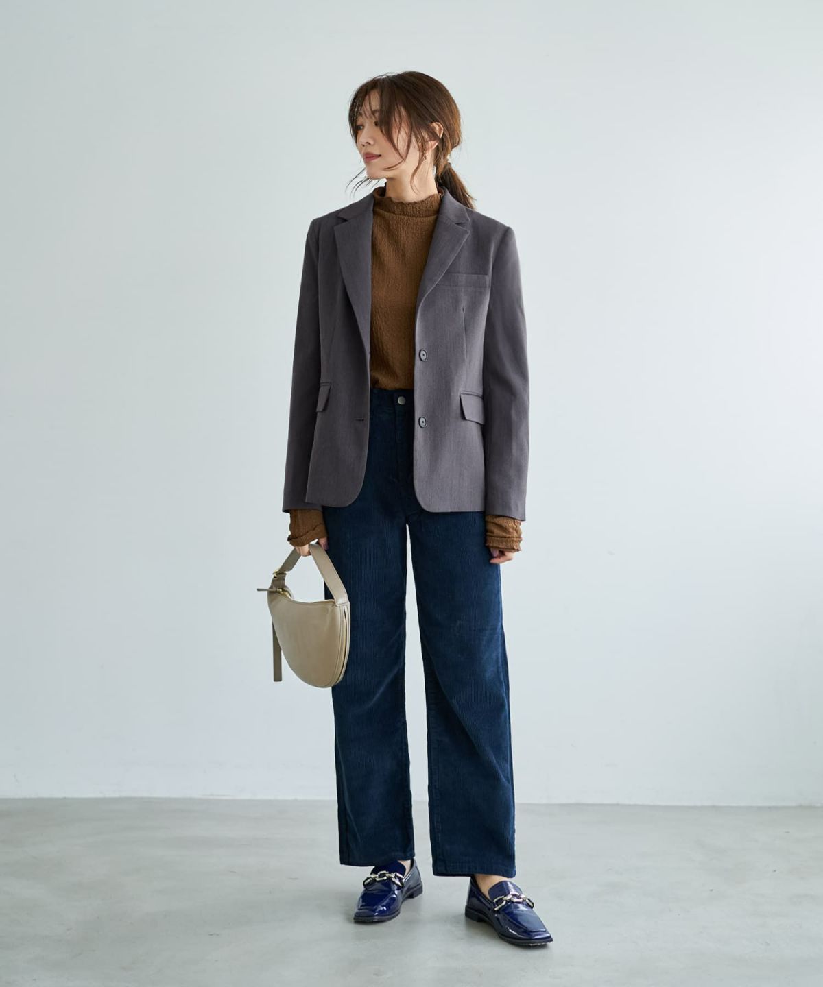着用イメージ 166cm グレー