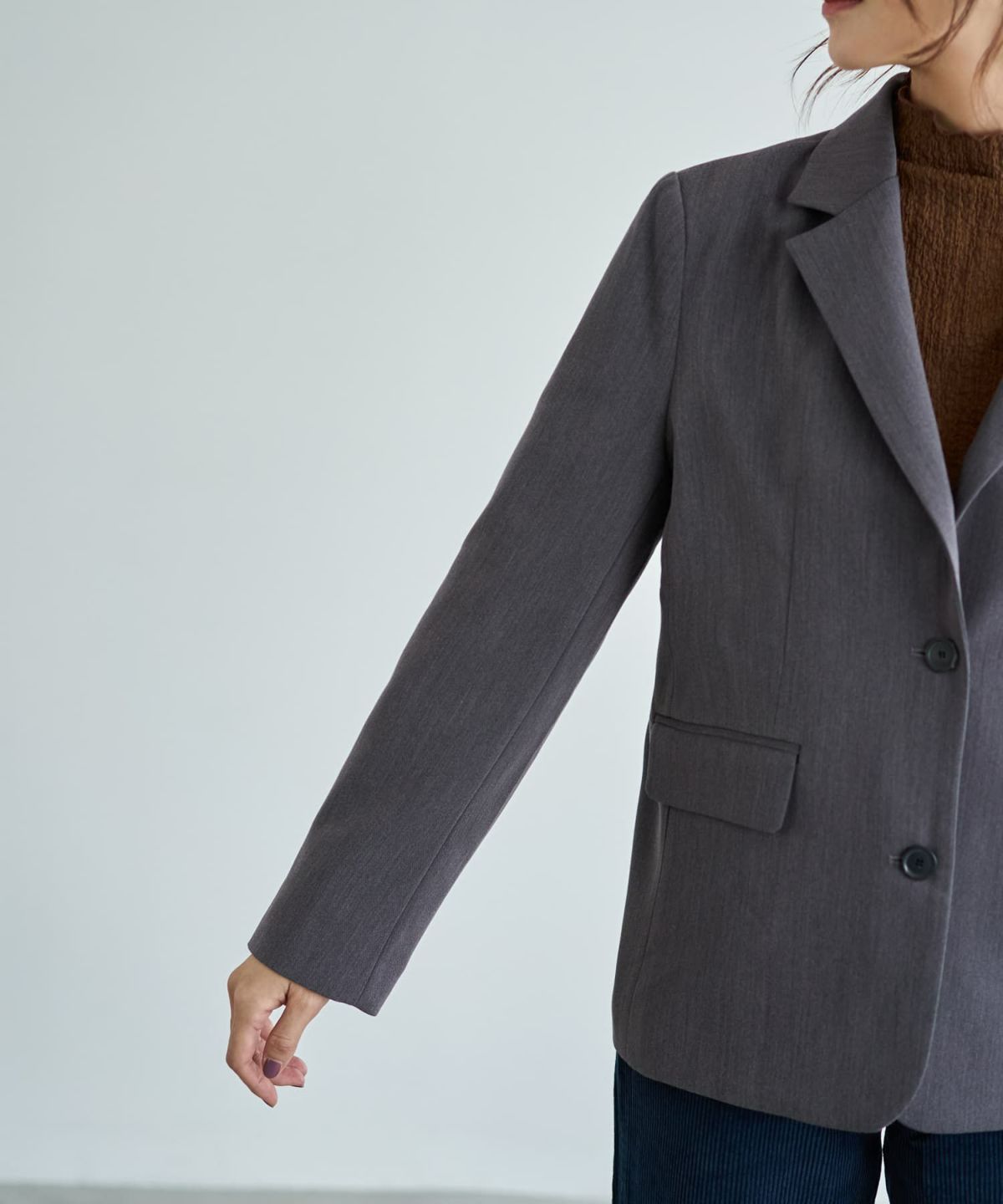着用イメージ 166cm グレー