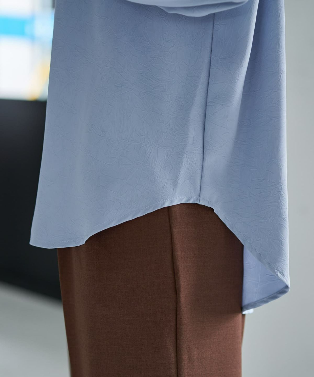 着用イメージ 167cm ライトブルー