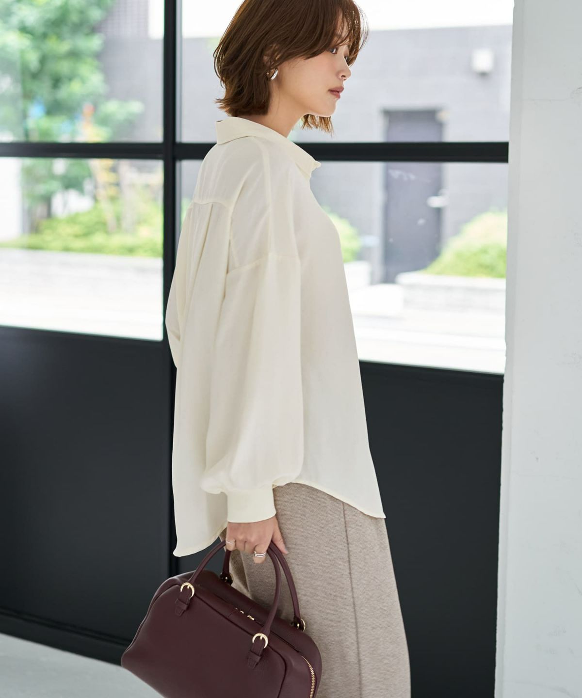 着用イメージ 167cm オフホワイト