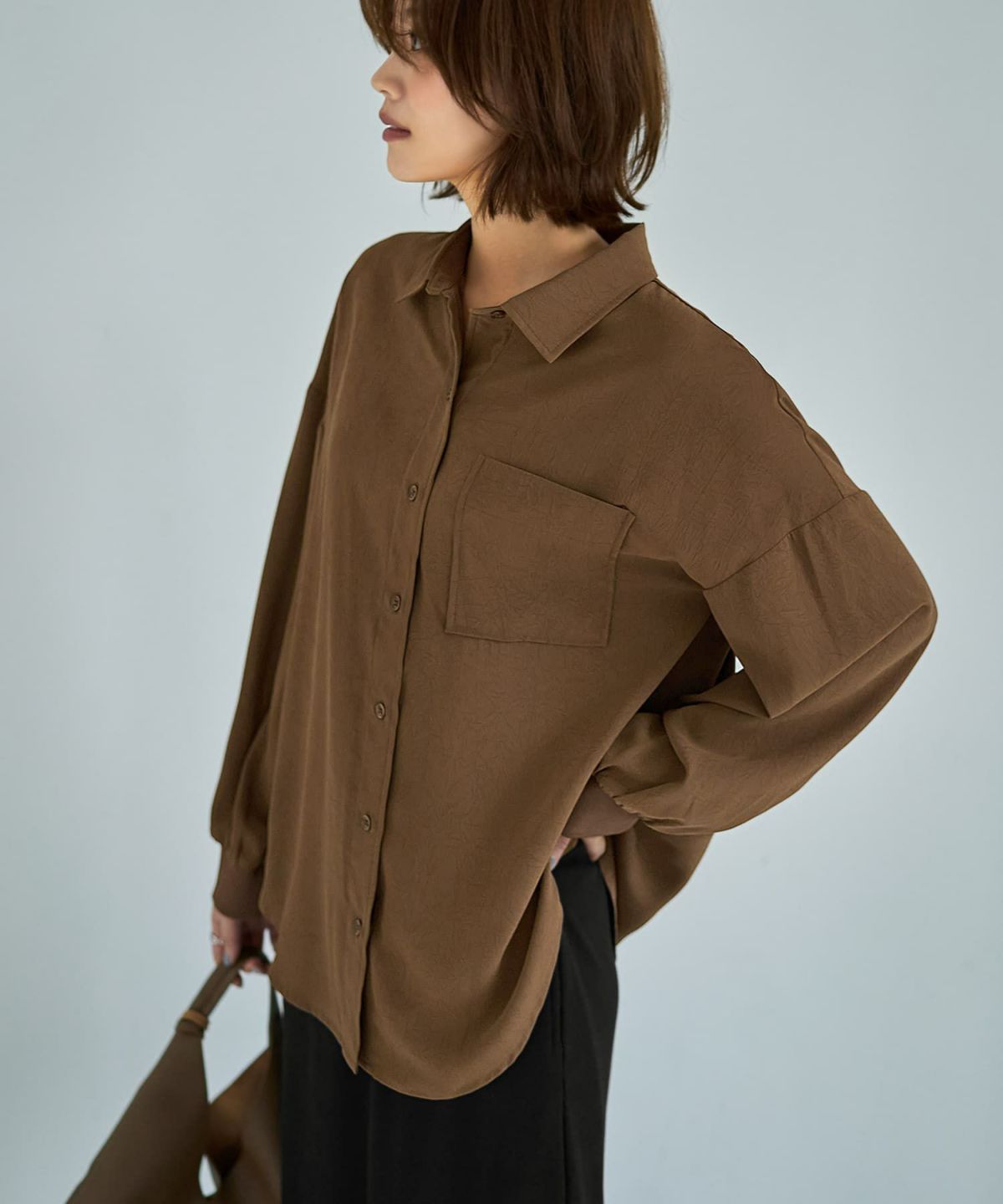 着用イメージ 167cm ブラウン