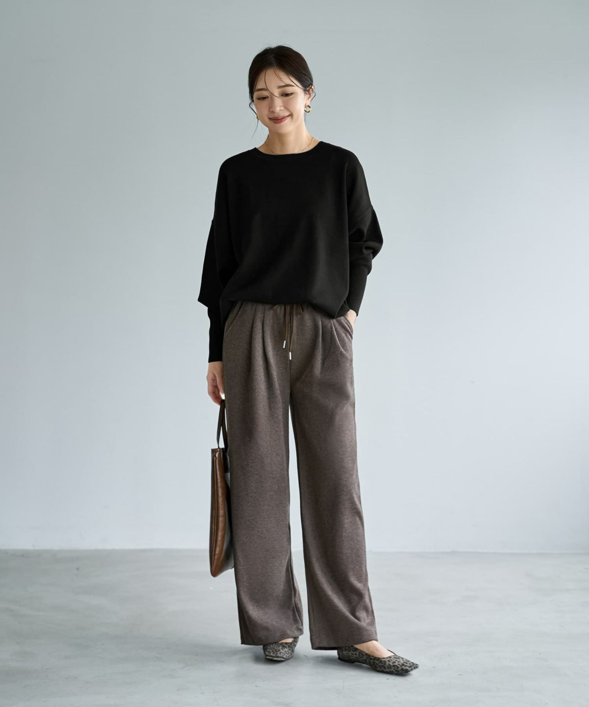 着用イメージ 166cm ブラウン