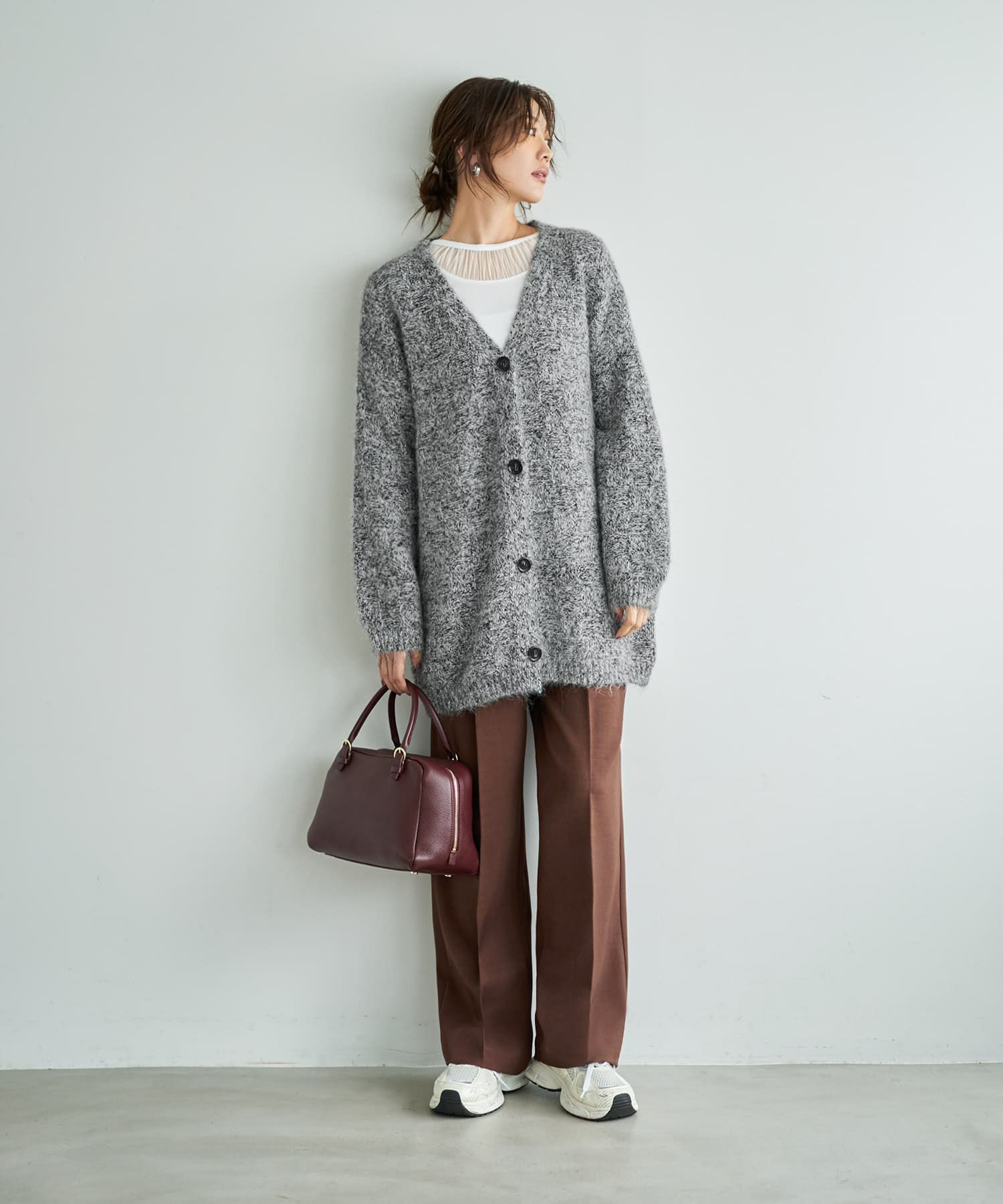 着用イメージ 166cm グレーミックス