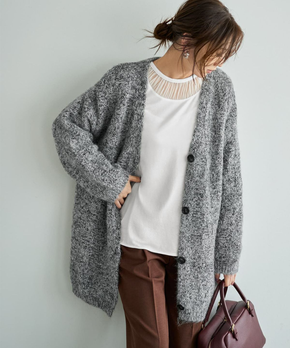 着用イメージ 166cm グレーミックス