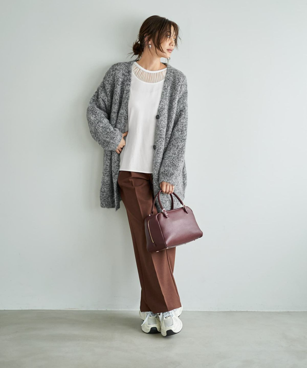 着用イメージ 166cm グレーミックス