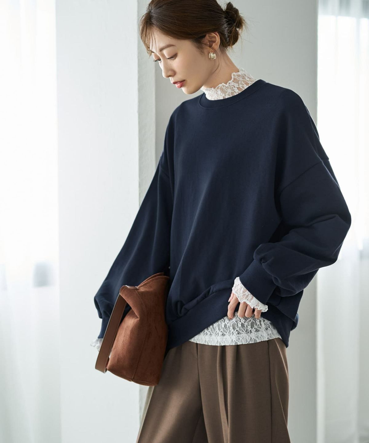 着用イメージ 167cm ホワイト