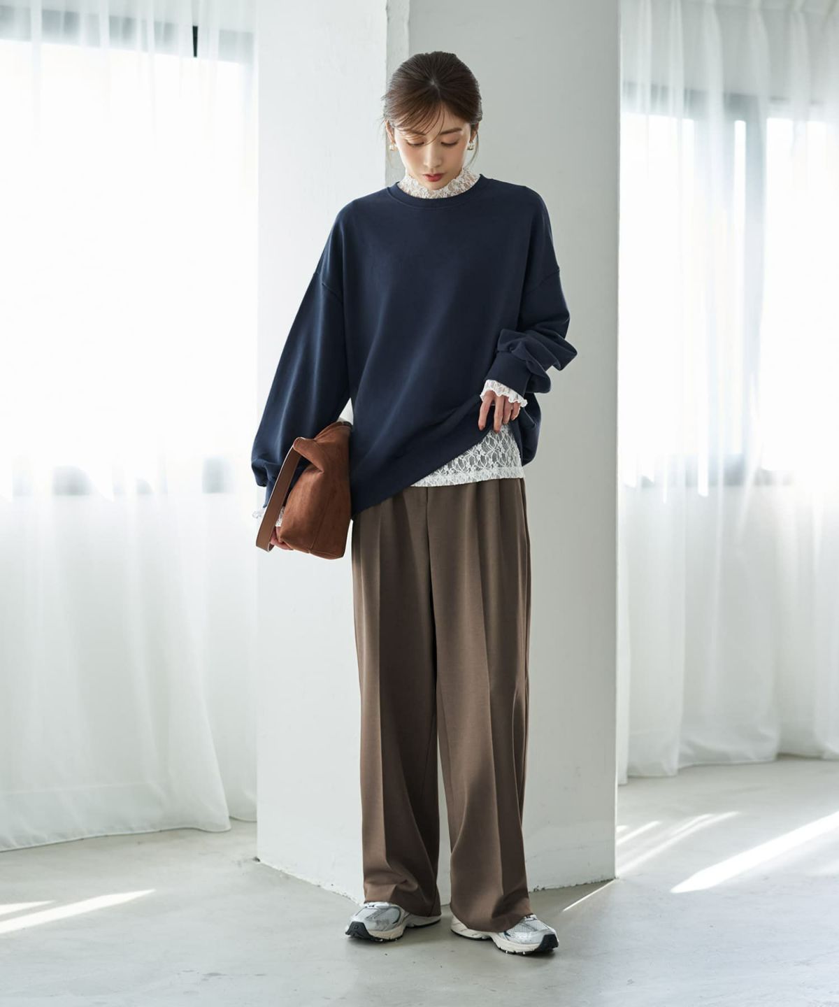 着用イメージ 167cm ホワイト