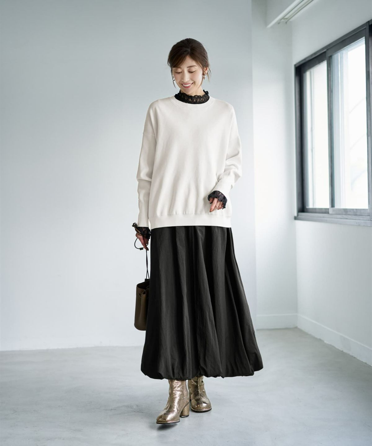 着用イメージ 167cm ブラック