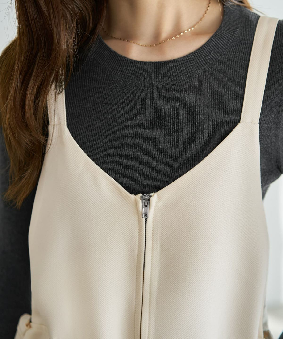 着用イメージ 167cm エクリュ