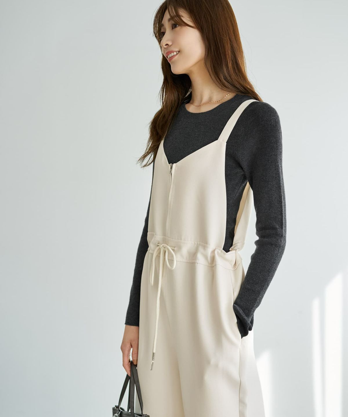 着用イメージ 167cm エクリュ