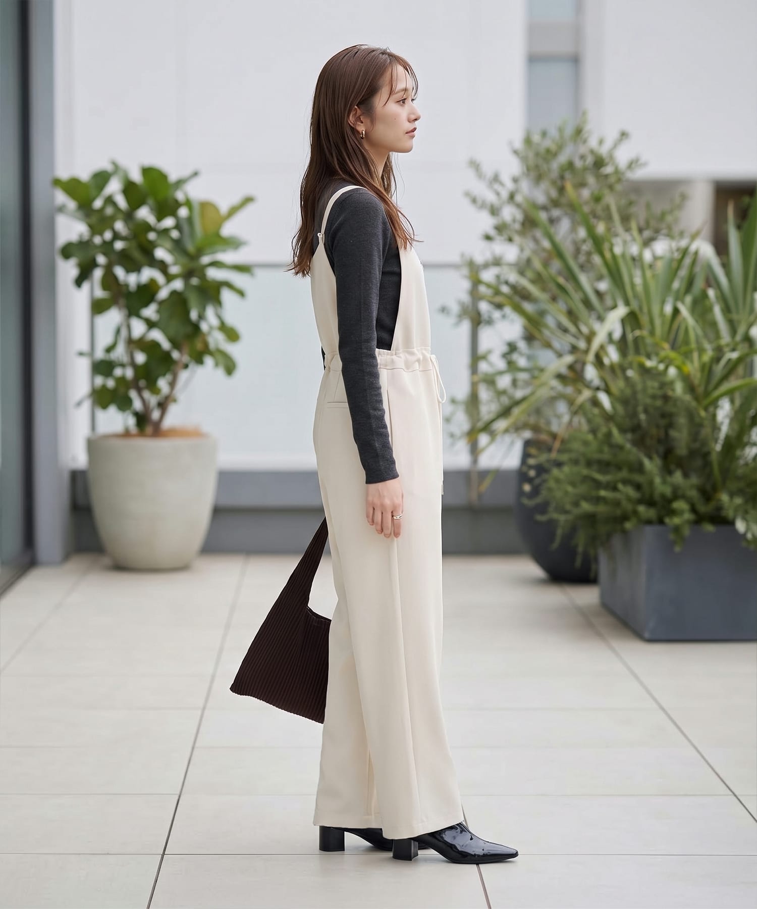着用イメージ 167cm エクリュ