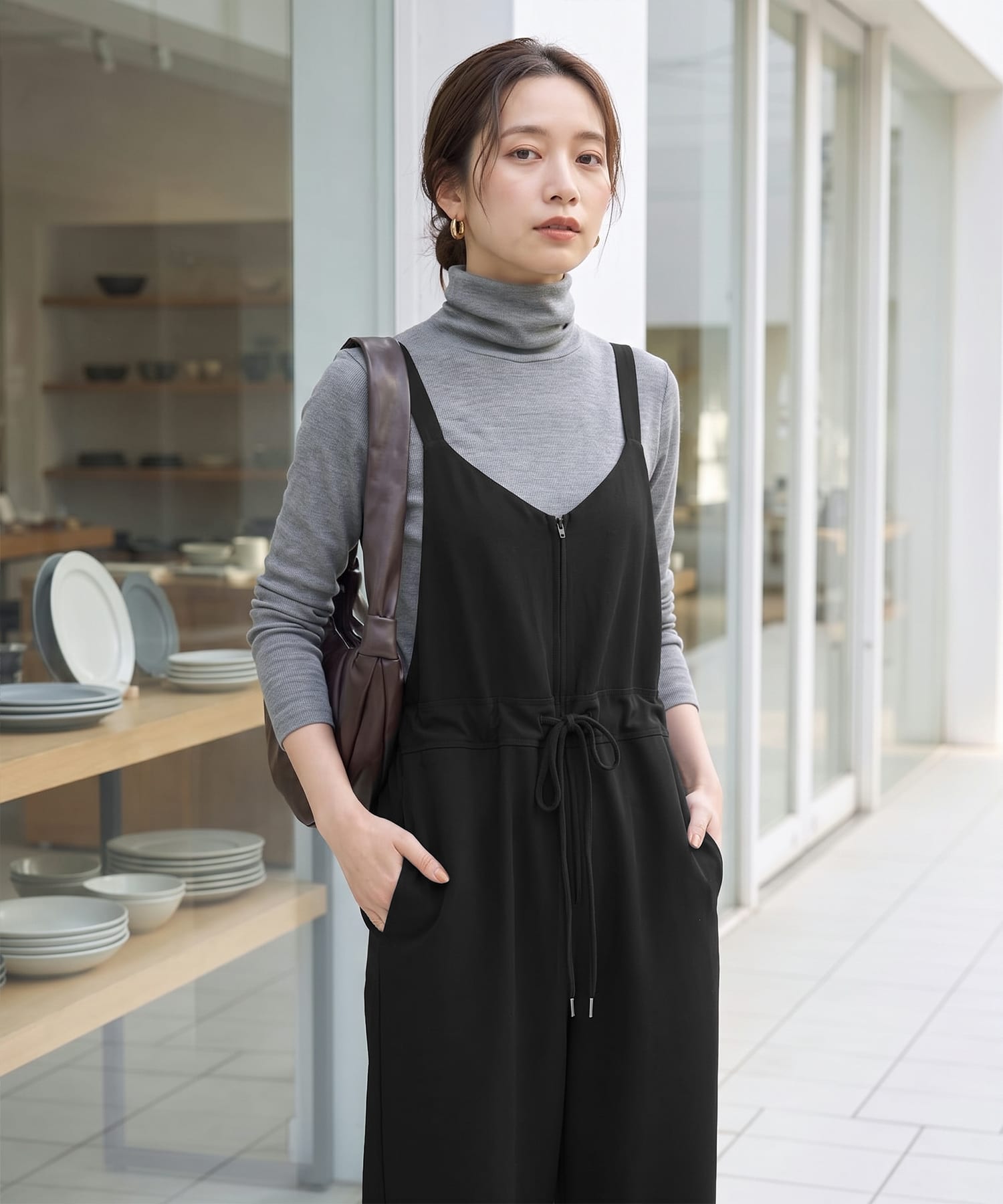着用イメージ 167cm ブラック