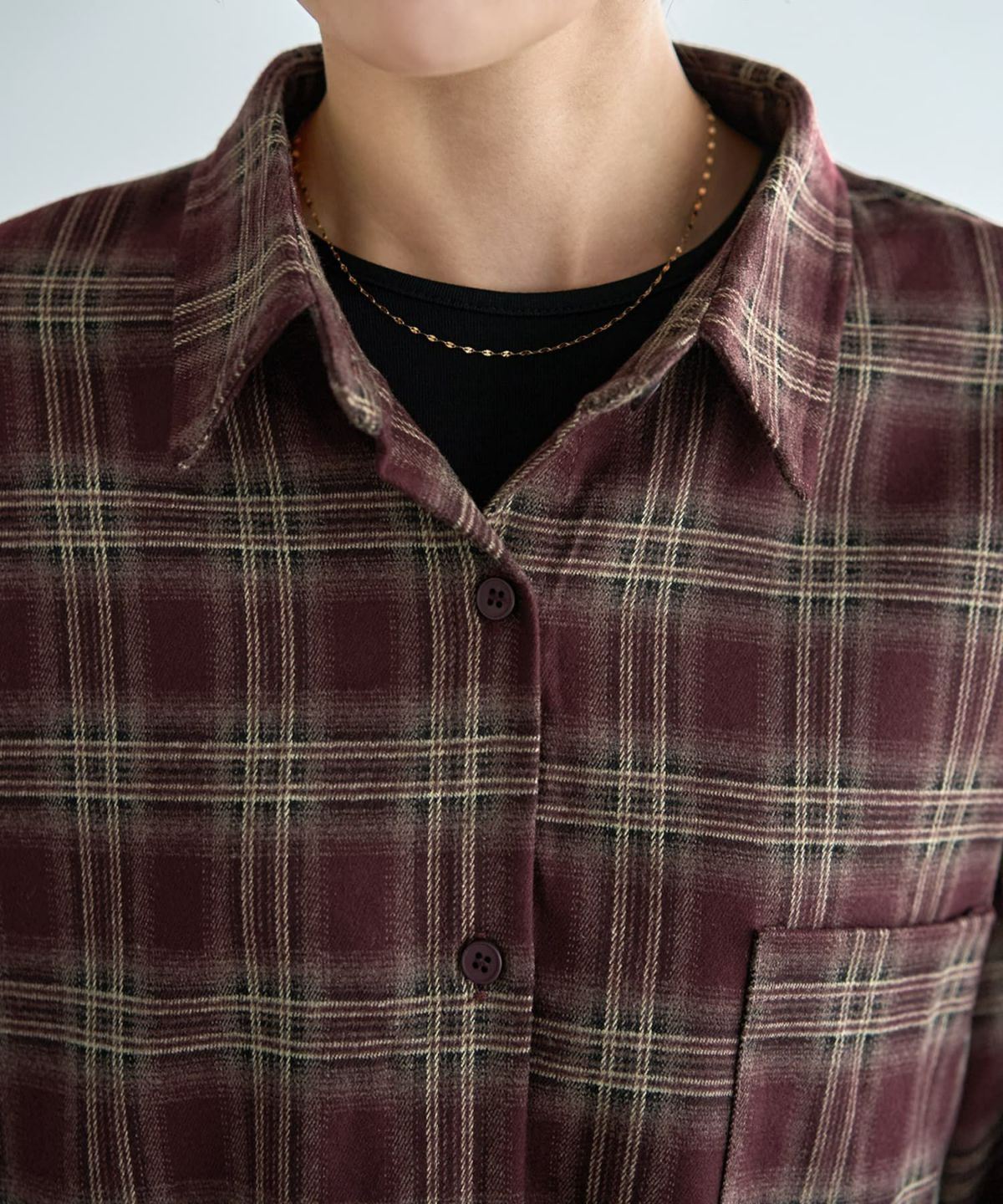 着用イメージ 167cm ワイン