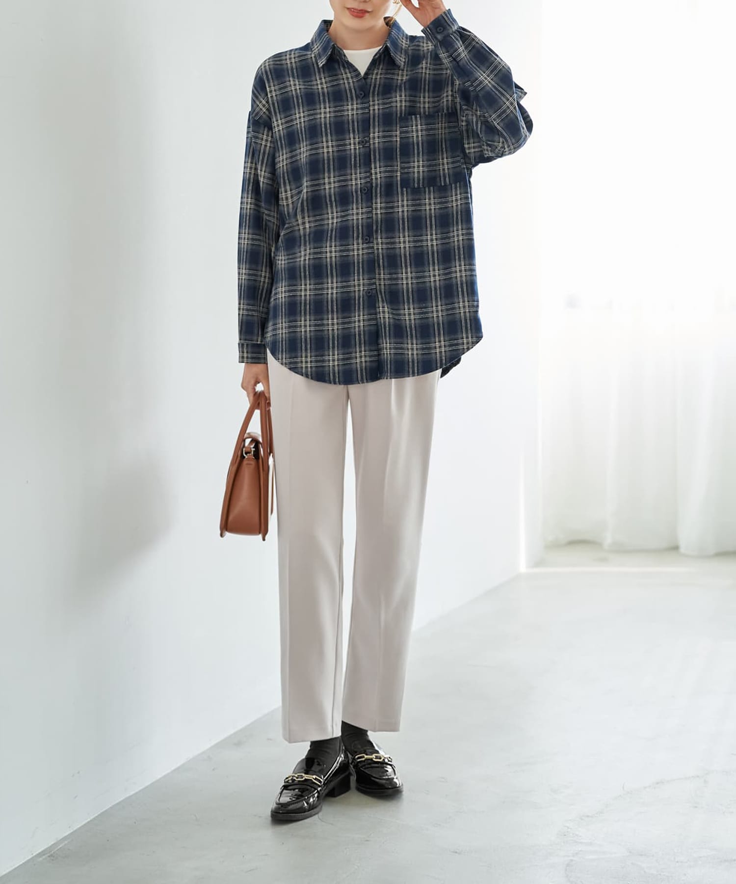 着用イメージ 167cm ワイン